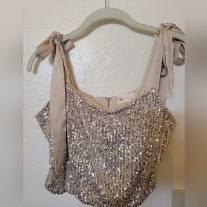 SO Sequin Crop Top